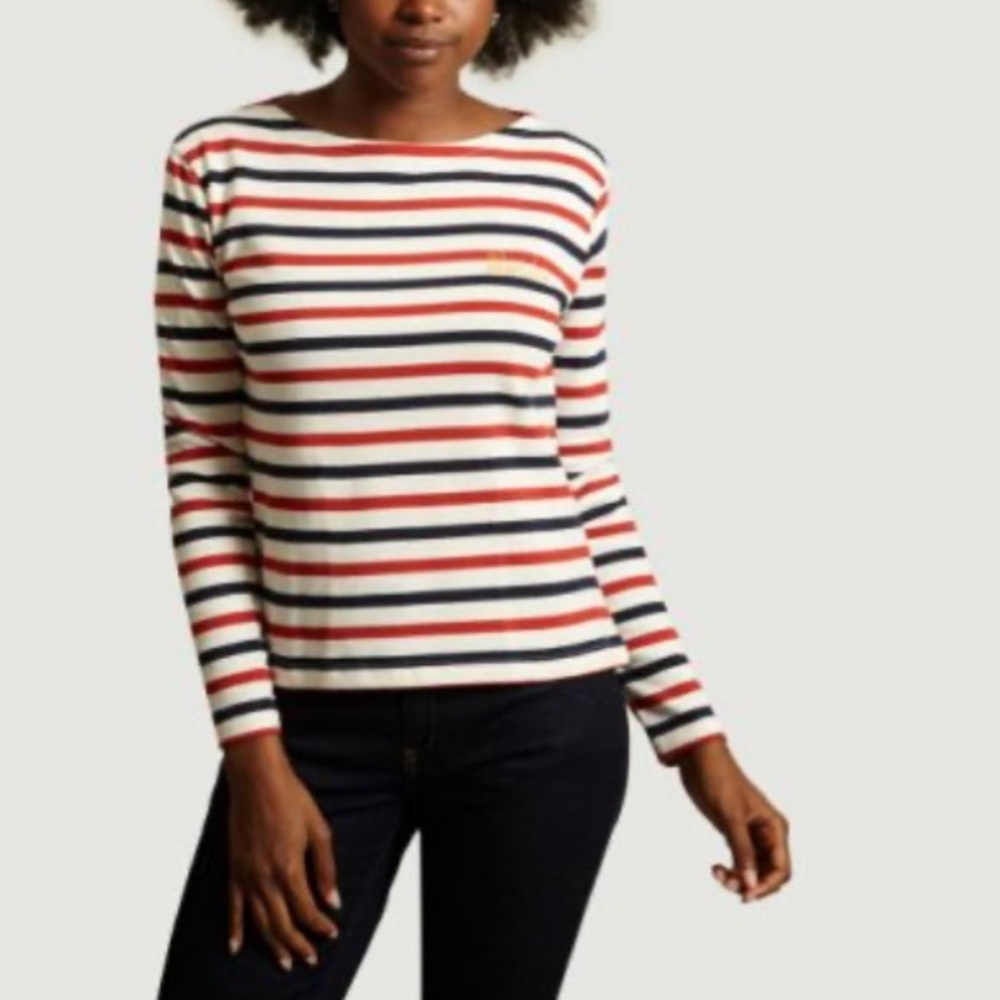 French stripes knit tee